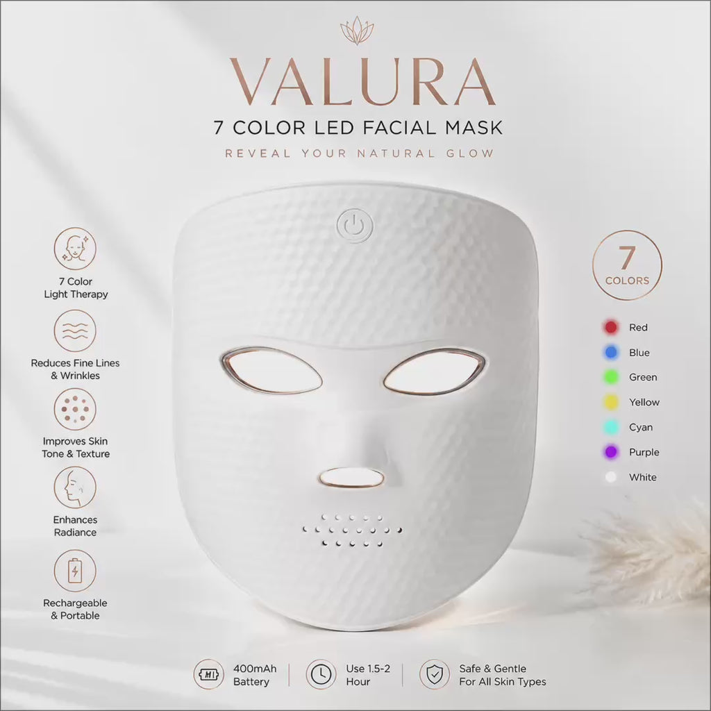 Valura™️ 7-Color LED Facial Rejuvenation Mask